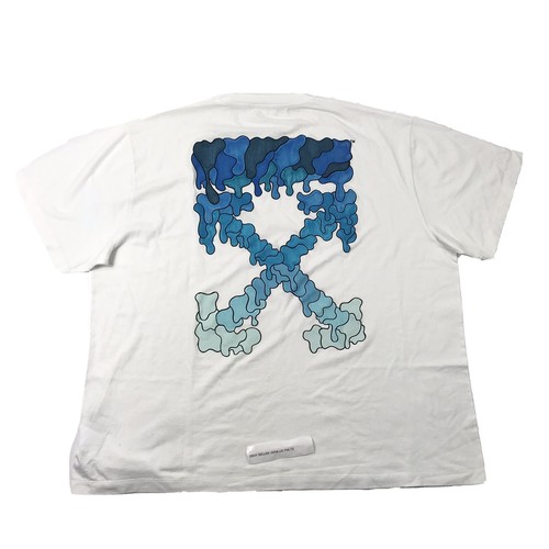 OFF-WHITE BLUE MARKER SLIM CREWNECK 