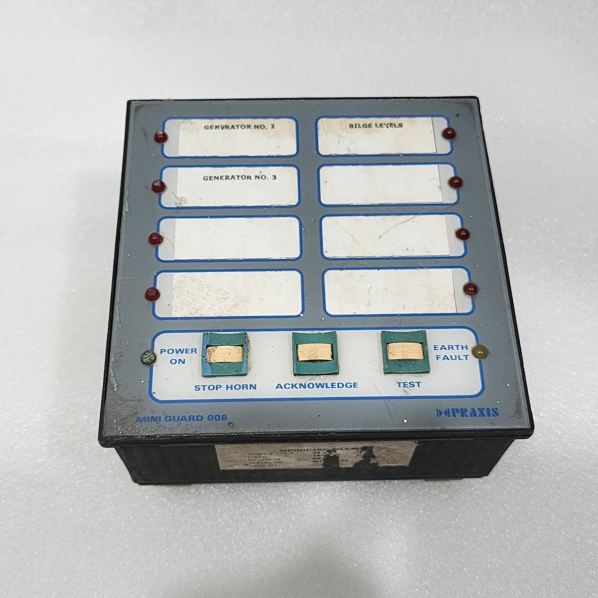 PRAXIS MINIGUARD 008 ALARM PANEL SHIP CONTROL SYSTEM 24V | eBay