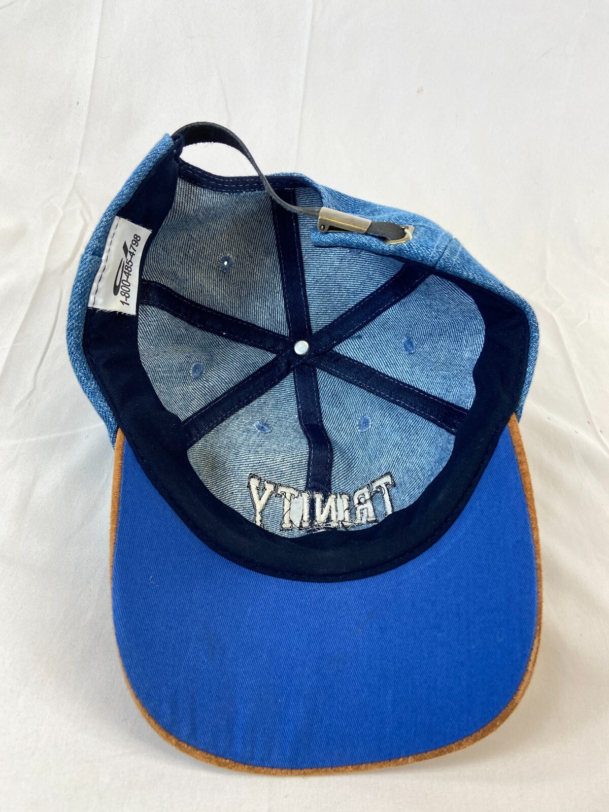 Trinity Baseball Cap Buckleback Hat Denim OSFA Cl… - image 7