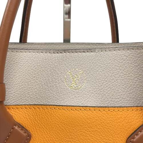 LOUIS VUITTON On My Side M56077 Monogram Yellow Calf leather Tote Shoulder  Bag