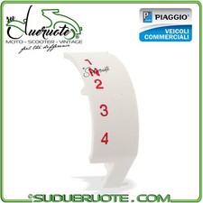 Targhetta Indicazioni Comando 4 Marce Manubrio Ape TM 703 602 1982-2016 Piaggio
