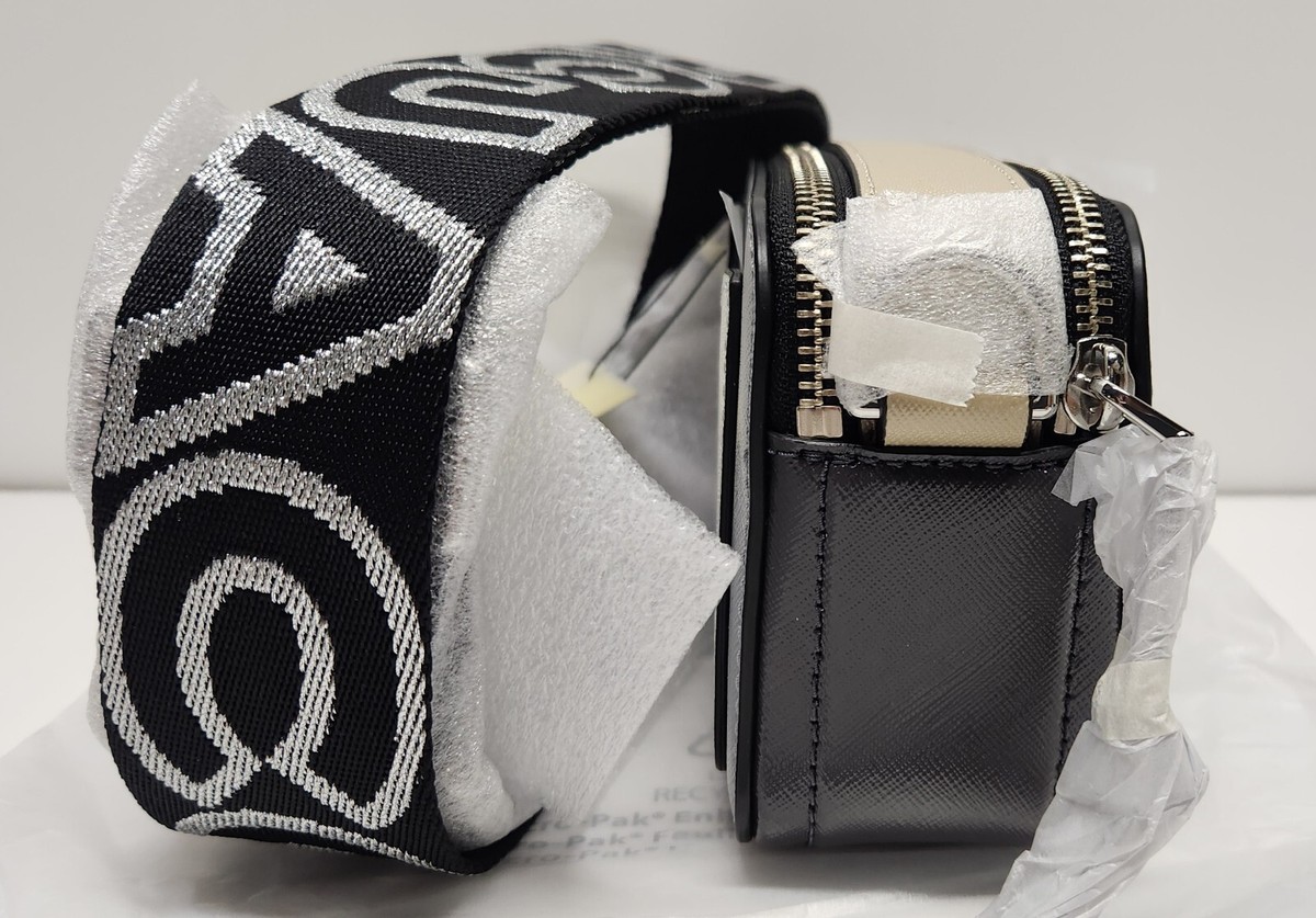 Marc Jacobs The Snapshot Crossbody Purse Colorblocked Wolf Grey  