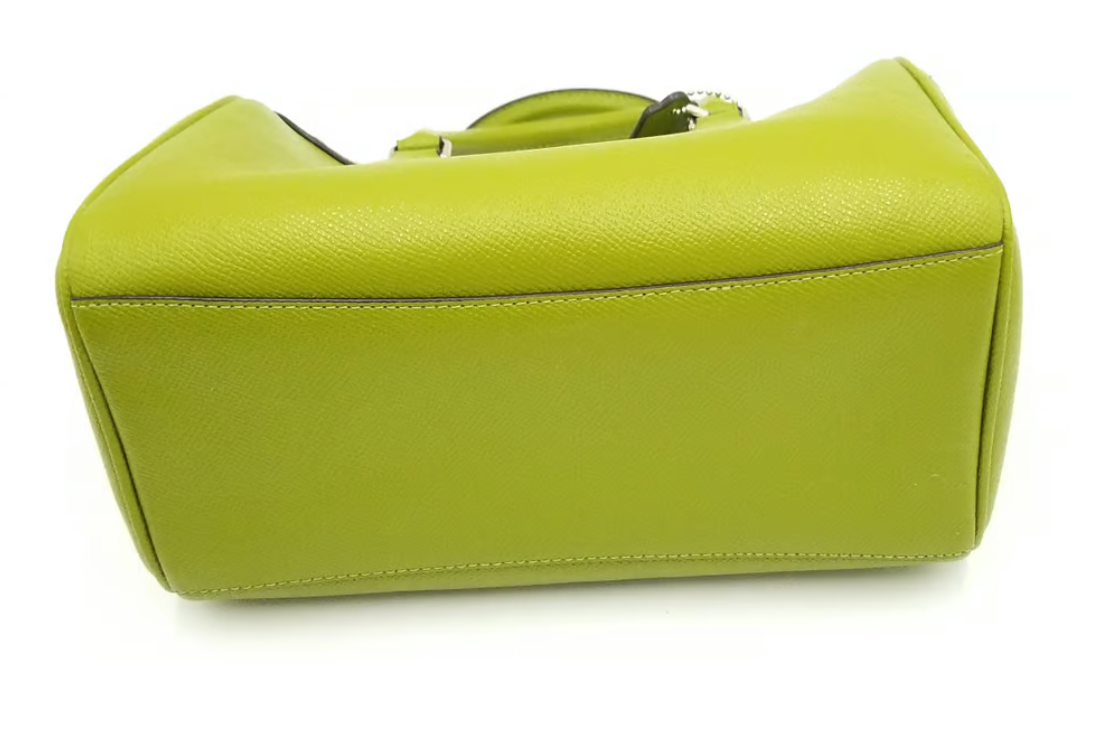 Coach Mini Lime Green Bennett Leather Crossbody/Satchel | eBay