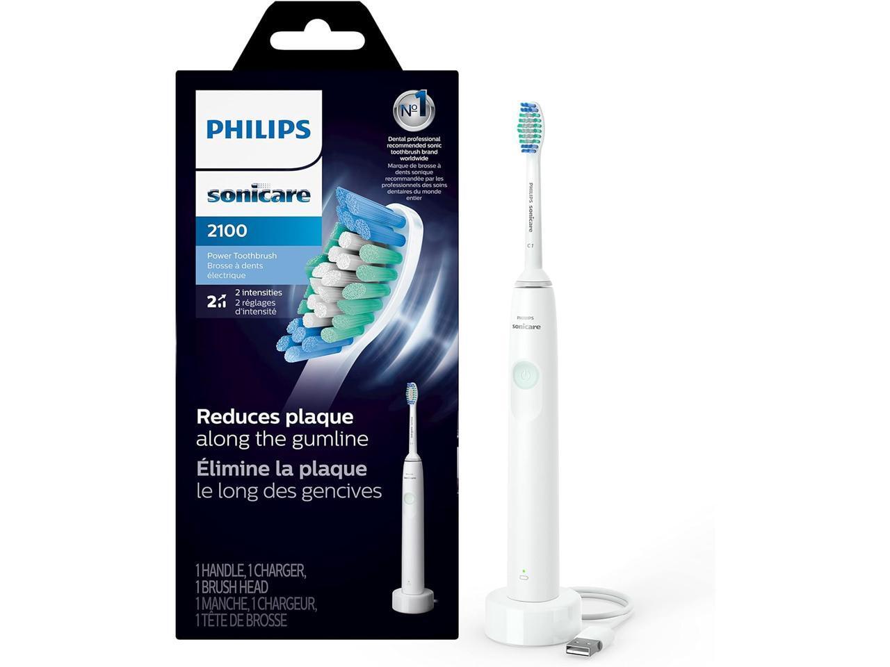 Philips Sonicare 2100 Power Зубная щетка Перезаряжаемая электрическая зубная щетка Белый 13690₽