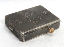 RARE MATADOR ANTIQUE SILVER BOX POCKET WATCH