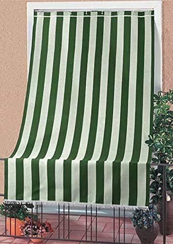 Tende da Sole a Righe Larghe con Anelli Esterno in Tessuto Resistente con Ganci - Foto 33 di 36