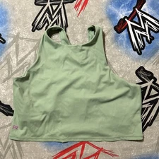 Ruby Ribbon Tank High Neck Workout Tank #1842 Green (Size 44)
