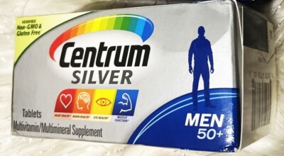 Complément Alimentaire Centrum Silver 50+ Pour Hommes - 60 Comprimés, Multivitamines, Date 10/2027