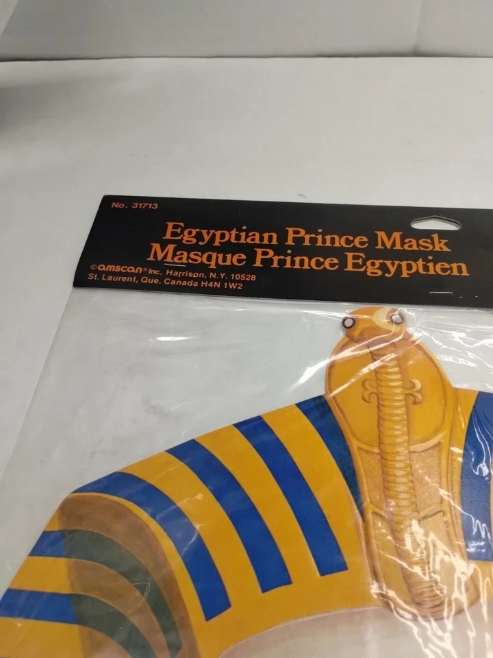 Vintage Paper Halloween  Mask Egyptian Prince & Colonial Gentleman NEW - Image 3 of 4