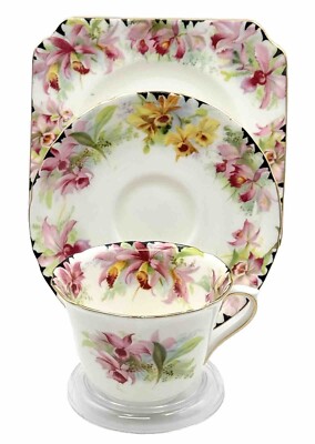Royal Doulton orchid variant H3906 トリオ! Royal Doulton orchid variant H3906 トリオ!