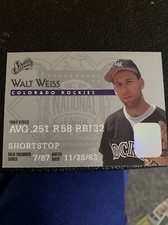 *signed* Walt Weiss Baseball card, 1995 Card 161
