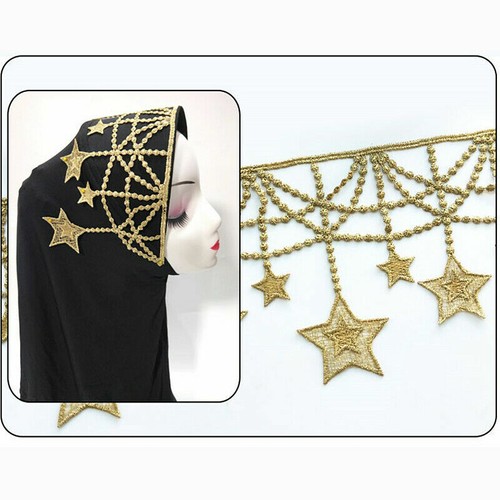 Embroidered Trim Lace Edge Ribbon Applique Sewing DIY Dress Turban Curtain Decor - Picture 3 of 15