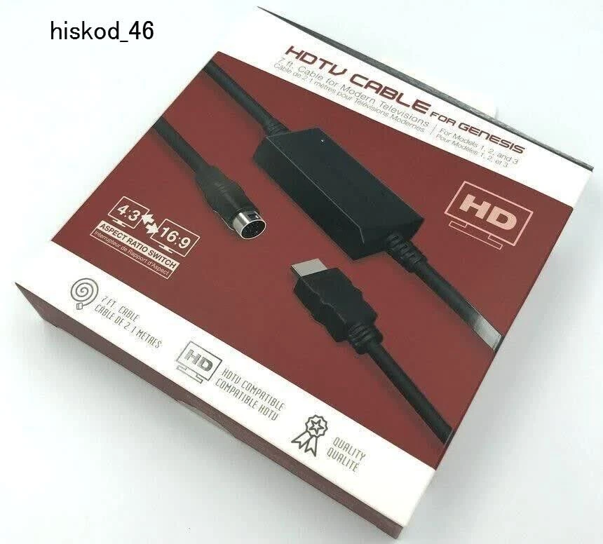 Hyperkin HD HDMI HDTV converter Adapter Cable for Sega Genesis Mega Drive 1 2 3 - Image 2 of 4
