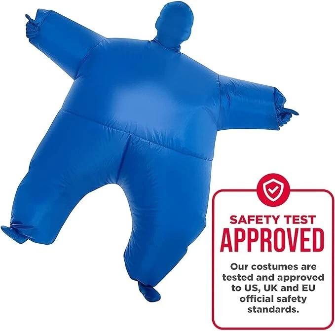 Disfraz inflable azul megamorfo para niños niños niñas traje de grasa inflable Halloween Foto 4 de 4