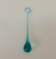 6 Stück Glastropfen Tropfen aus Farbglas türkis Deko aus Lauscha Qualität