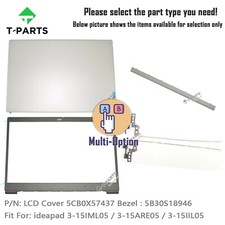 LCD Cover/Bezel/Hinges/Cap Lot For Lenovo ideapad 3-15IML05 3-15ARE05 3-15IIL05