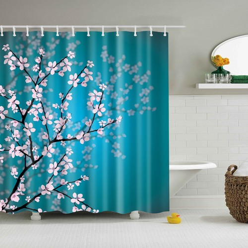Waterproof Polyester Fabric Bathroom Shower Curtain With Ring Hooks 180 X 180 cm - Picture 32 of 60