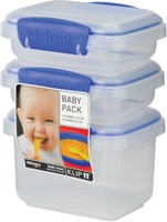 Baby Food Storage Containers Klip It Airtight Seal Lid Clear Plastic 3-count on sale Baby Food Storage Containers Klip It Airtight Seal Lid Clear Plastic 3-count on sale