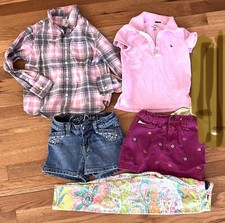 Lot of Girls Sz 5 Clothing Tops Jean Shorts, Polo, Gap, Lands End