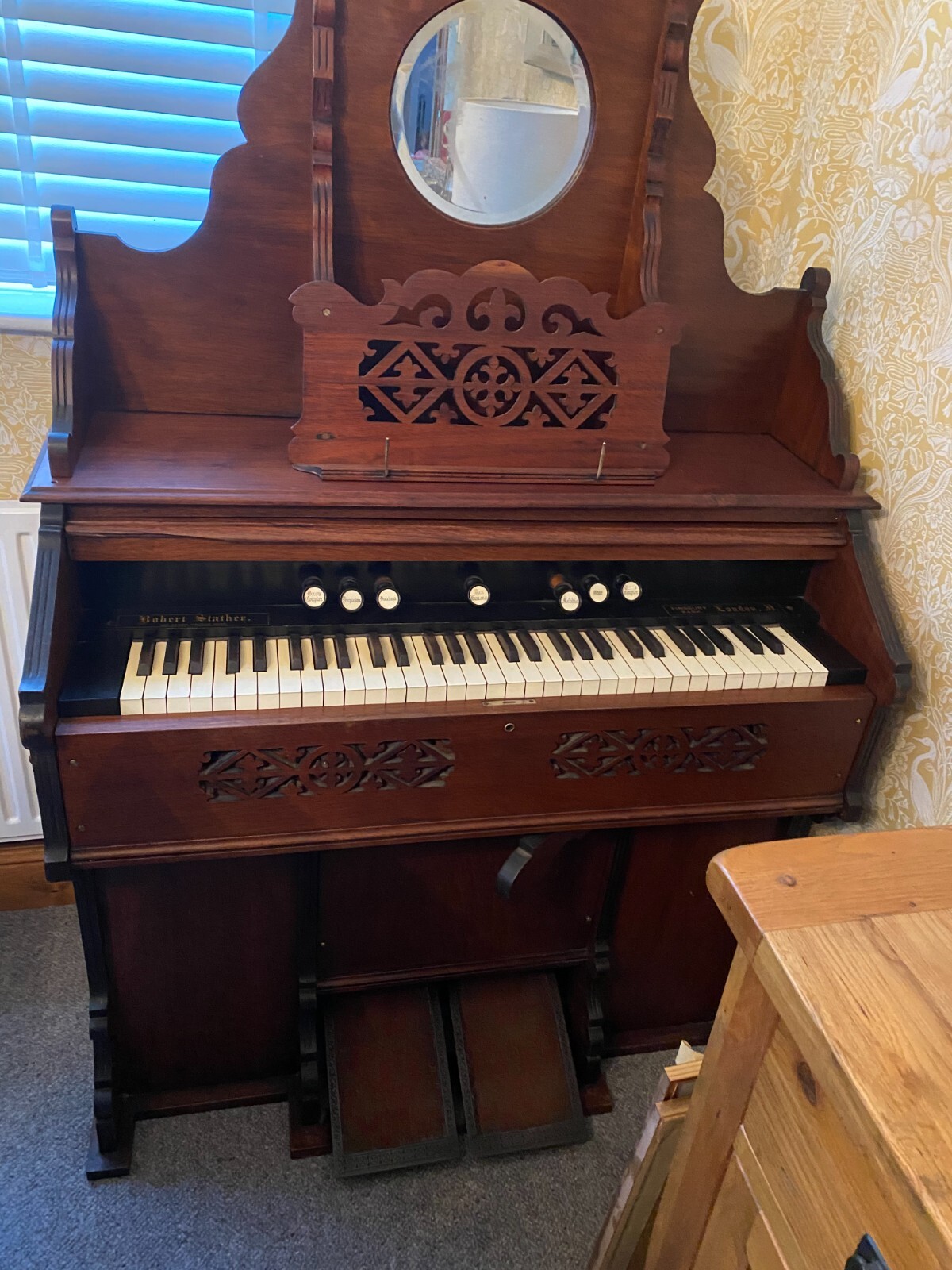 HARMONIUM / REED ORGAN ROBERT STATHER, FINSBURY PARK , WORKING