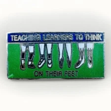 Teacher Education Enamel Lapel Hat Pin Thinking On Your Feet P169