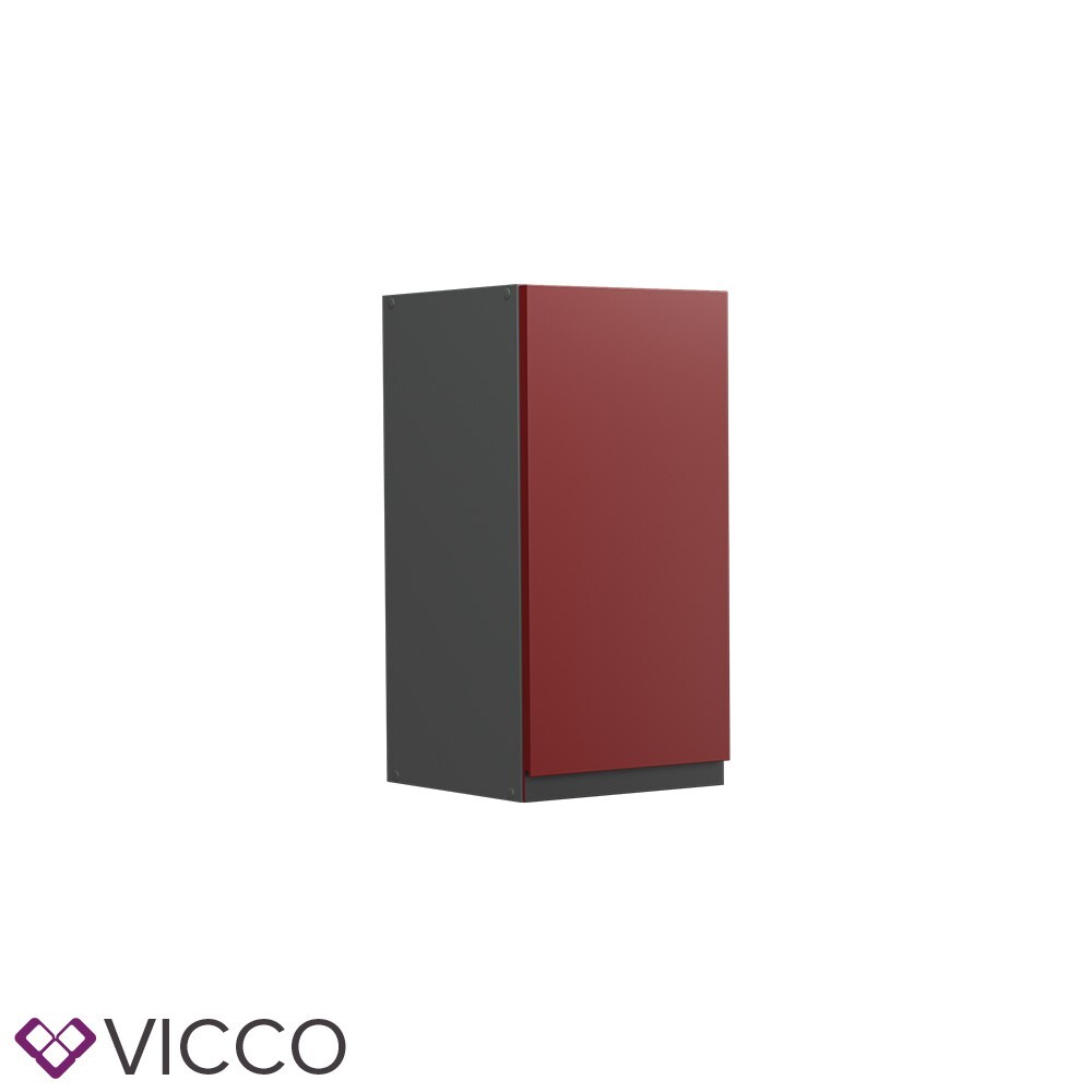 Vicco Cucina Vicco Mobiletto Base Per Cucina R-line, Rosso Bordeaux Lucido/Bianco, 80 Cm, PL Rovere Mobile Per Cucina - 13