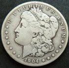 1904-s $1 Morgan Silver Dollar. Semi Key Date. GENUINE U.S. MINT.
