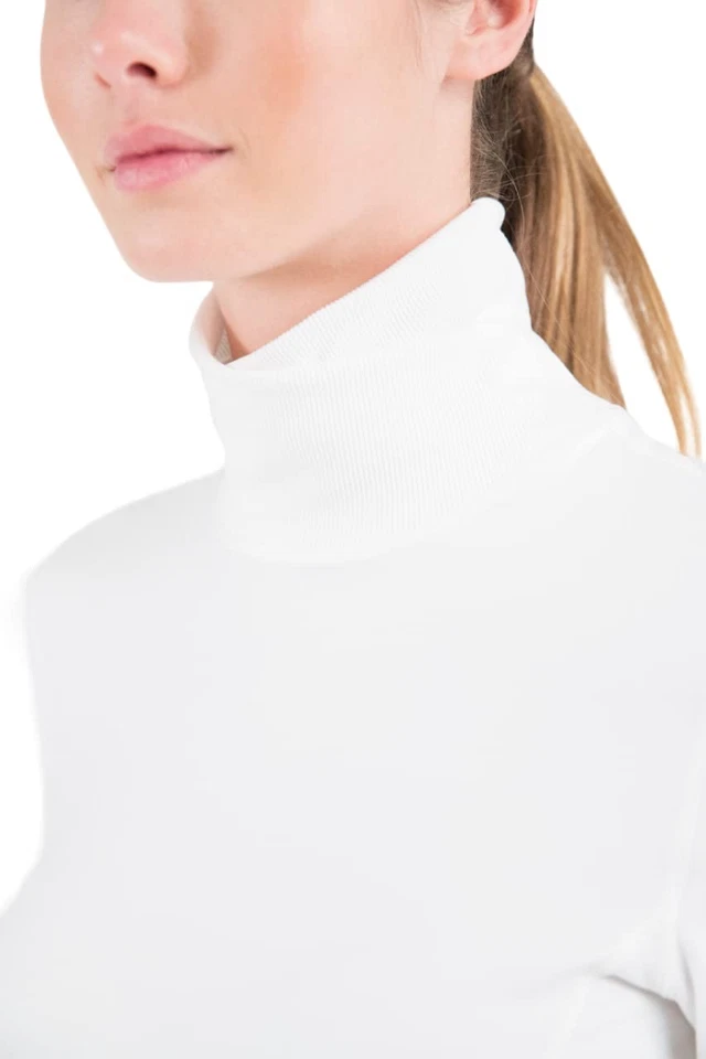Women's Cloud Nine 4-Way Stretch Brushed Turtle Neck Top Shirt - Imagem 4 de 4