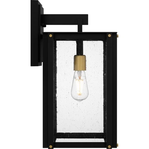 Matte Black One Light Outdoor Wall Mount from the Robbins Collection - Picture 4 of 7