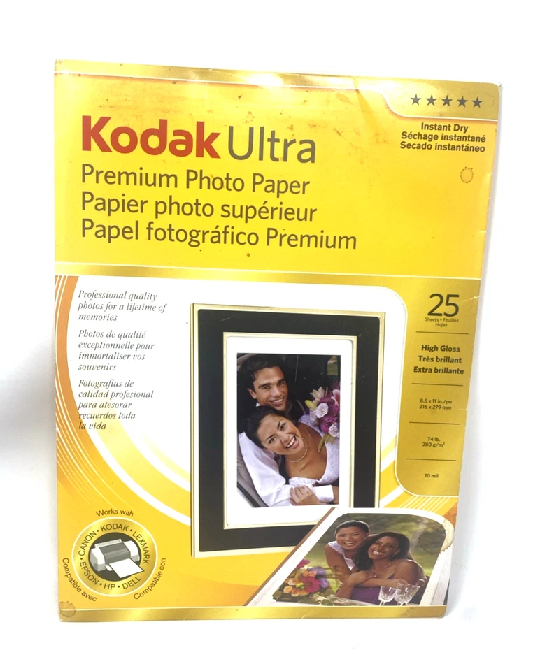 Paquete Variedad Papel Fotográfico Premium 120 4x6, 16 8,5x11, 25 Kodak Ultra 8,5x11 Foto 2 de 4