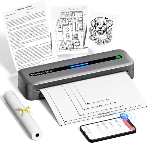 Phomemo M832 Portable Wireless Bluetooth Phone A4 Mobile Thermal Printer Inkless