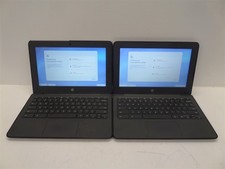 Lot Of 2 HP 11.6" Chromebook 11A G6 EE 16GB eMMC 4GB RAM A4-9120C 1.60GHz CPU
