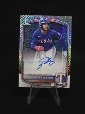 2025 Bowman Chrome - Mega Box Chrome Prospect Mojo Autographs Paulino Santana...