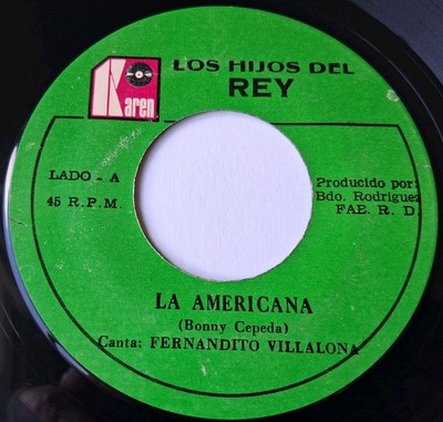 Los Hijos Del Rey - La Americana / Charanga II Vinyl 45 - 1977 Karen Records  