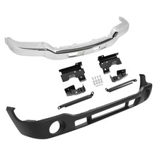 Chrome Front Bumper Face Bar Coverbracketsvalance For Gmc Sierra 1500 03-07
