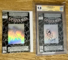 AMAZING SPIDER-MAN 365 CGC SS 9.8 signed sketch Mark Bagley Signature Comic Book