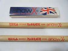 Vintage IRON MAIDEN Nicko "Boomer" McBrain Shaw Model Drumsticks NEW with sleeve