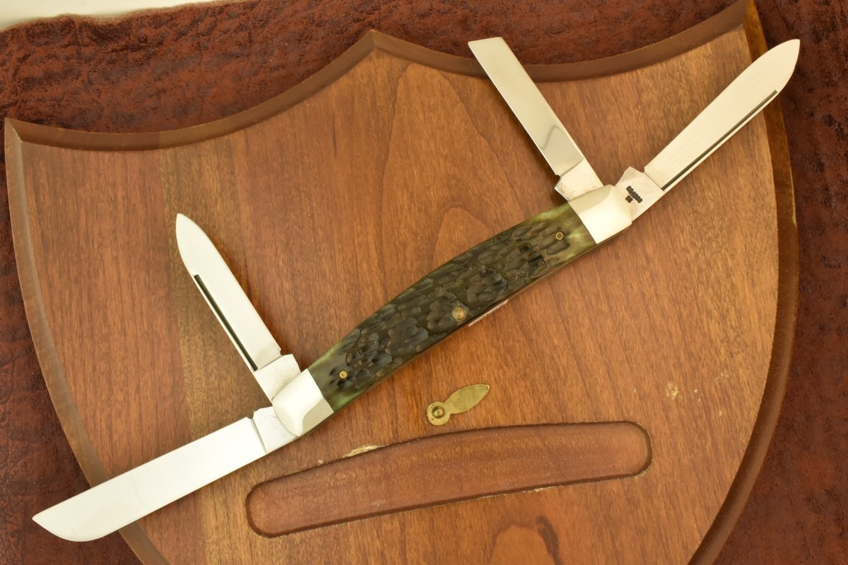 CASE XX USA 6 DOT 1984 GREEN BONE JUMBO CONGRESS KNIFE G64088 SS