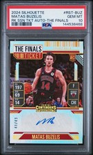 2024 Silhouette Matas Buzelis Contenders Rookie Finals Ticket Auto /49 Psa 10 RC