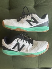 New Balance- Men’s 13 EE- Ex Condition- Padel 796 Sneakers-  White/Black/Aqua