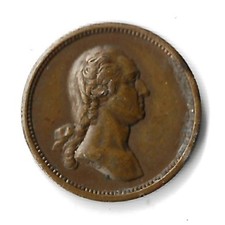 George Washington Medal Born 1739 Died 1799 Br Rd 18mm