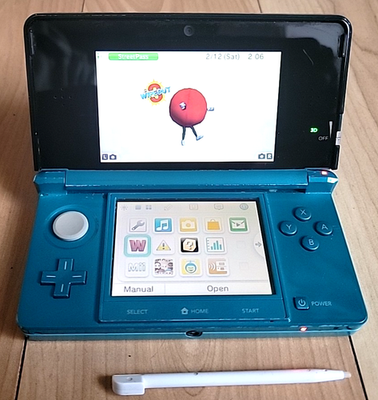 186000 現状品 Nintendo 3DS CTR-001  [250409HM220015] Nintendo 3DS CTR-001 Aqua Blue Handheld Game Console ONLY & Stylus