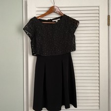 Women’s 2 Lauren Conrad Black Lace top Fit & Flare Dress