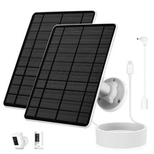 Solar Panel 5W for Camera,Compatible with Ring Cam,ip66 Waterproof type c 2
