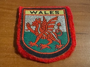 Vintage Wales (Great Britain) Felt Souvenir Travel Patch