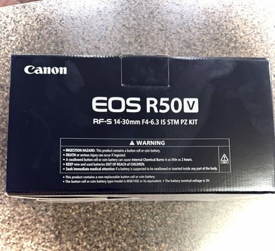 Canon EOS R50 V Mirrorless Camera RF-S 14-30mm f/4-6.3 IS Kit Black