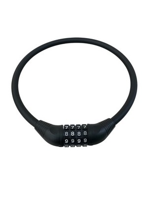 Top Large Dial Myset 60Bk 12Mm X 600Mm Bicycle Lock, Anti-Theft, 4-Digit Combin_