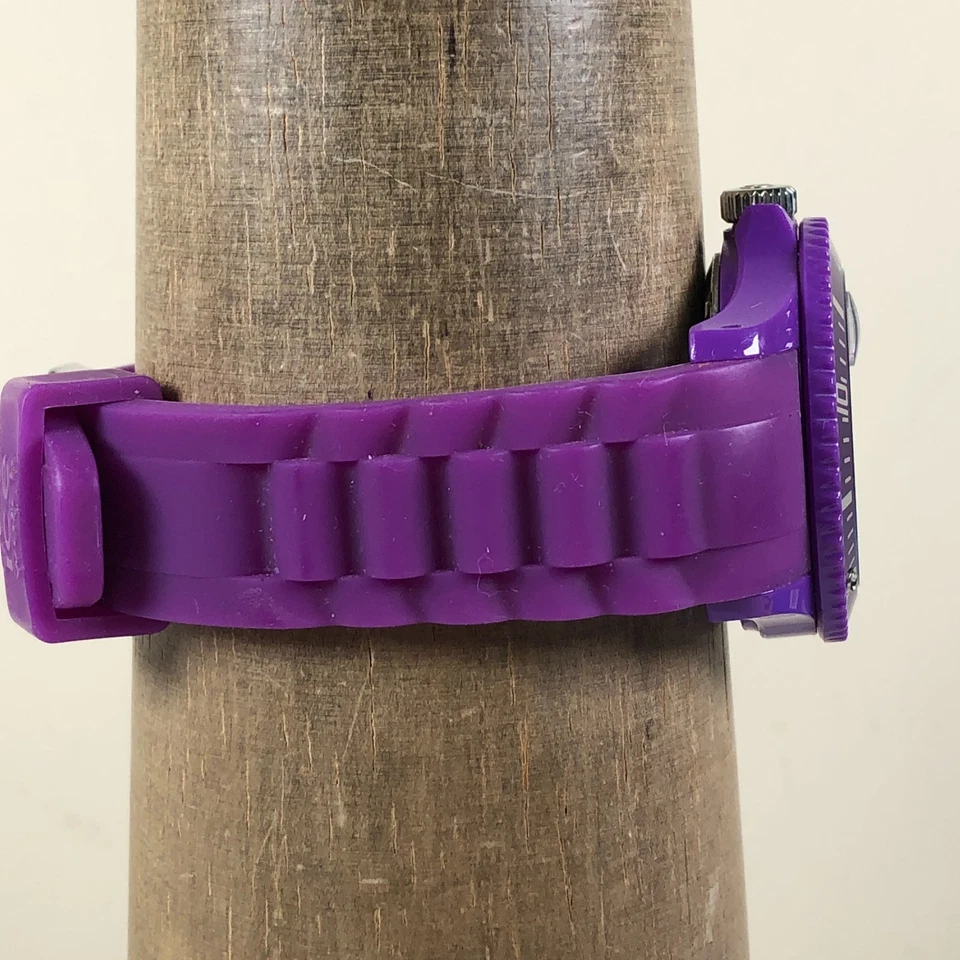 Ice-Watch Women Sport Forever All Purple Silicone Band Quartz 40mm Watch 7 1/2" - Image 3 of 4