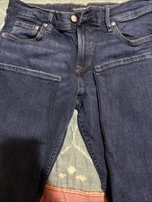 Calvin Klein Jeans Mens34x30 Blue Denim Straight Leg CKJ35 Cotton Dark Wash Zip