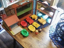 Fisher Price  1980 Vintage House 952 with Garage Door  And Other Fisheprice Toys